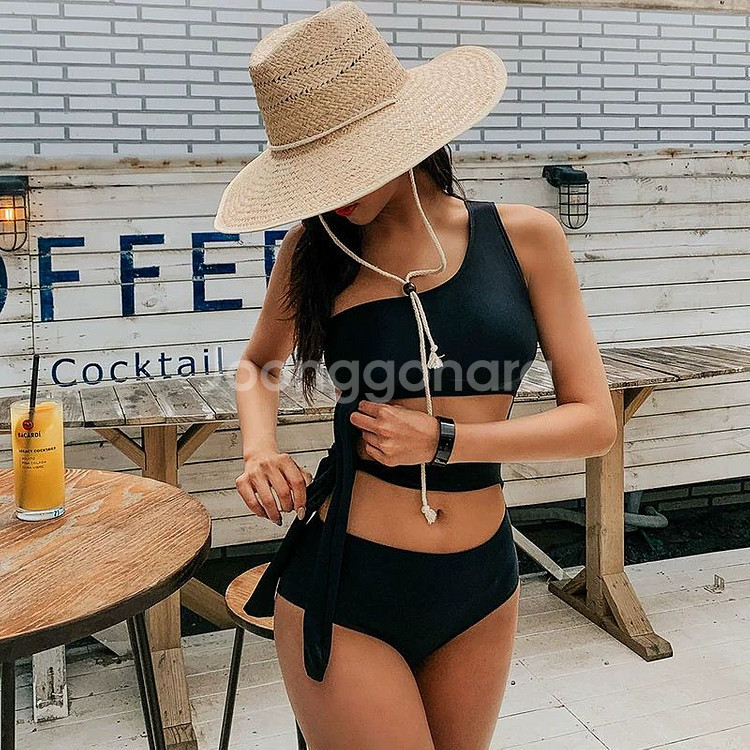 언발 컷팅 수영복 비키니--2