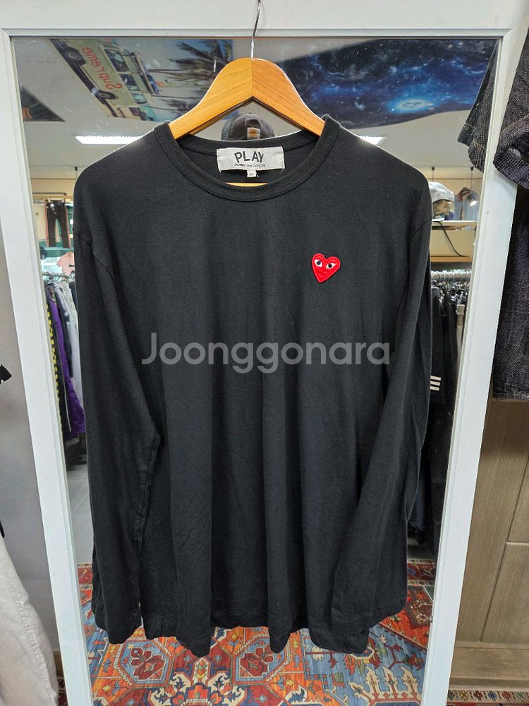 꼼데가르송 롱슬리브 긴팔 블랙 xl--0
