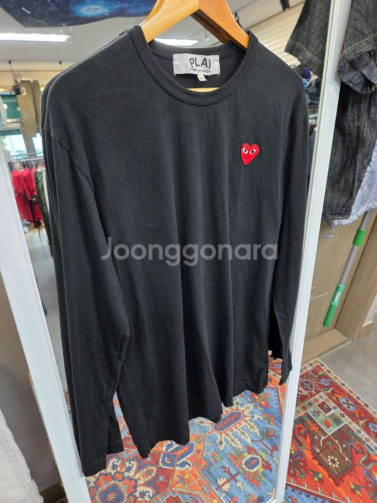 꼼데가르송 롱슬리브 긴팔 블랙 xl--7