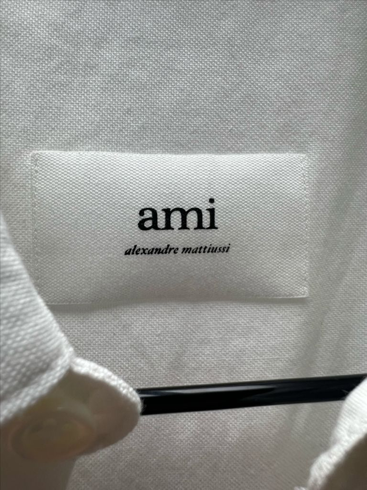 정품 아미 옥스포드 버튼 다운 셔츠 화이트 이미지