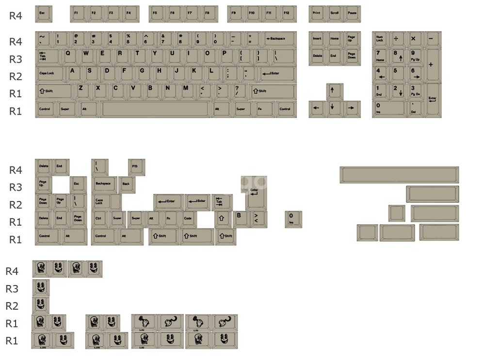 일당오 루버 pbt키캡 새상품--1