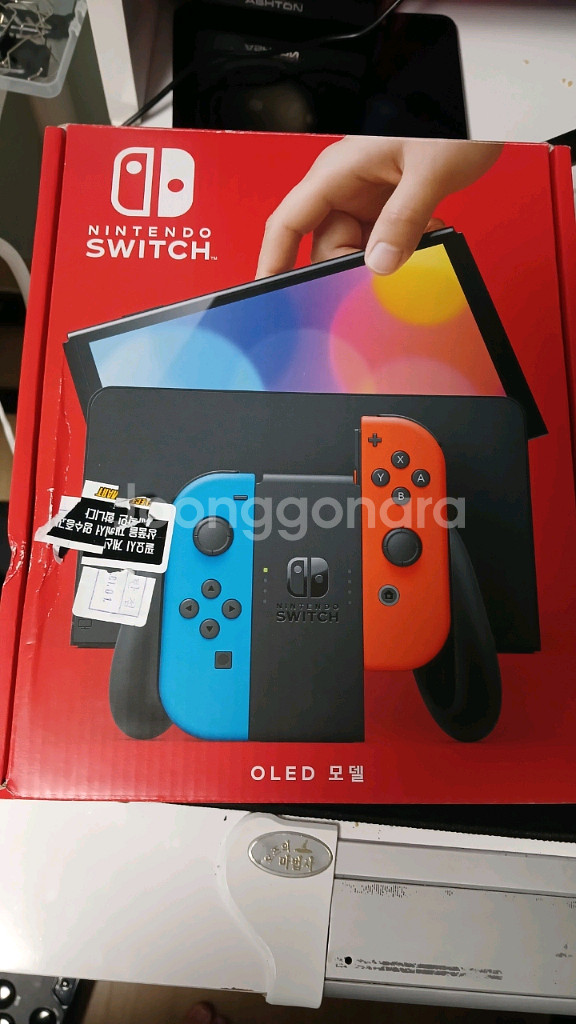 닌텐도스위치oled 블랙색상 상태최상급팝니다.--0
