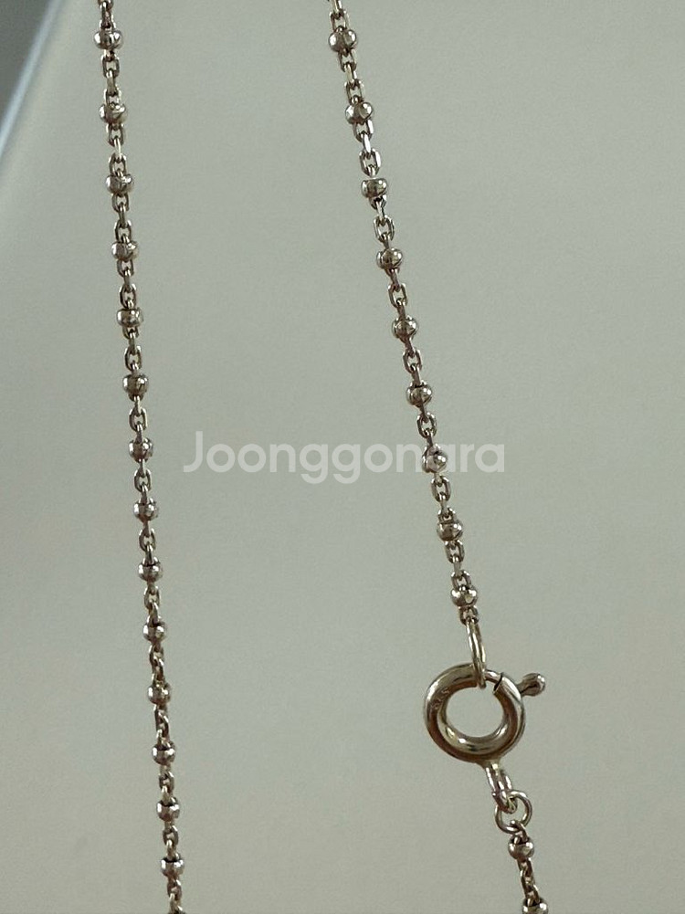 볼목걸이 14k 무도금화이트(리얼화이트)--2