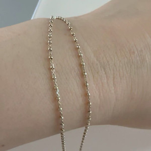 볼목걸이 14k 무도금화이트(리얼화이트)