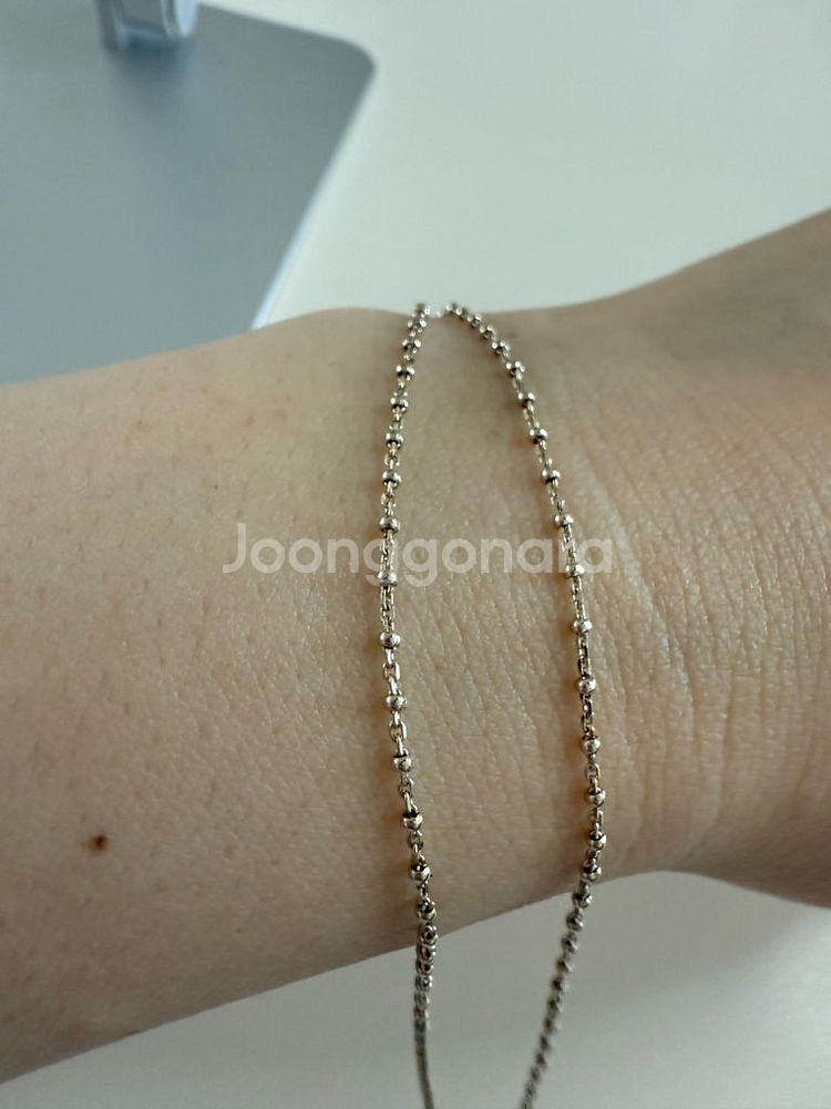 볼목걸이 14k 무도금화이트(리얼화이트)--5