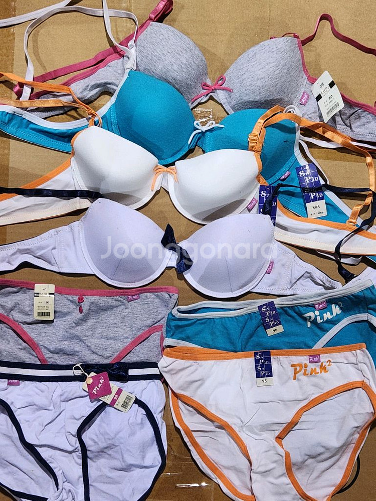 80A 브라4 팬티4 속옷세트--2