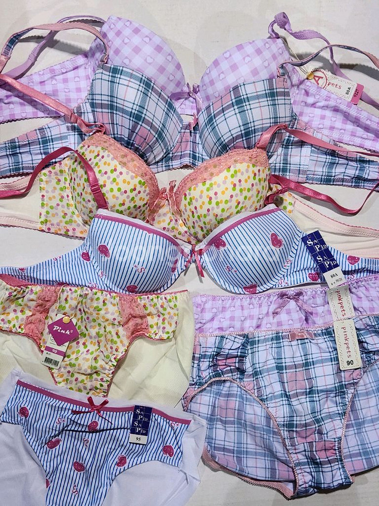 80A 브라4 팬티4 속옷세트--3