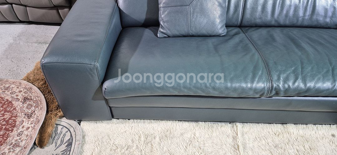 자코모 슈렁큰 천연 통가죽 코너형 소파(헤드업)--6