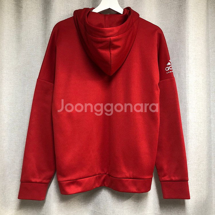 아디다스 CLUB HOODY TRA 레드 후드 집업 M--5