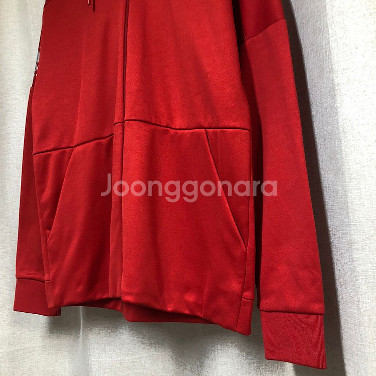 아디다스 CLUB HOODY TRA 레드 후드 집업 M--4