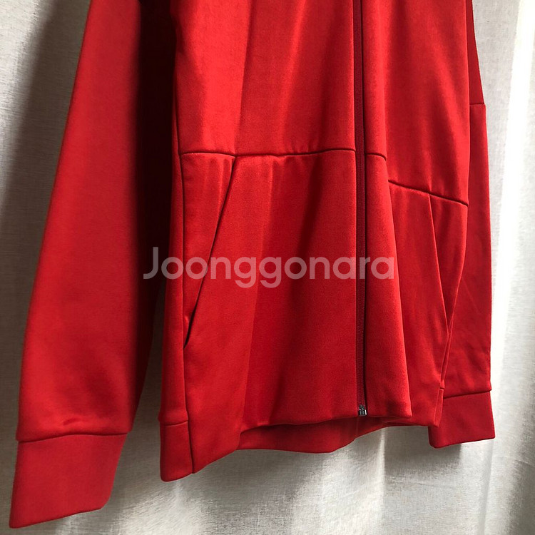 아디다스 CLUB HOODY TRA 레드 후드 집업 M--3