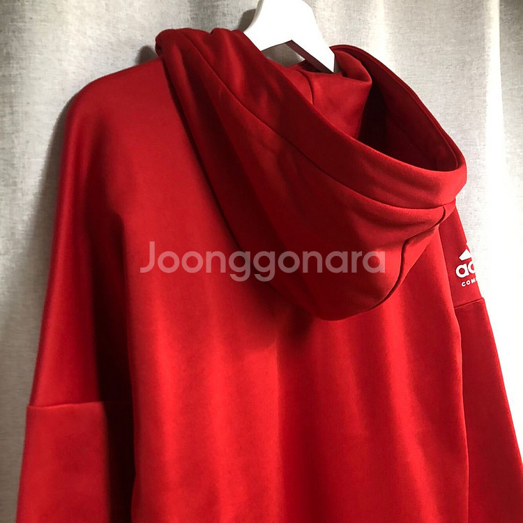 아디다스 CLUB HOODY TRA 레드 후드 집업 M--6