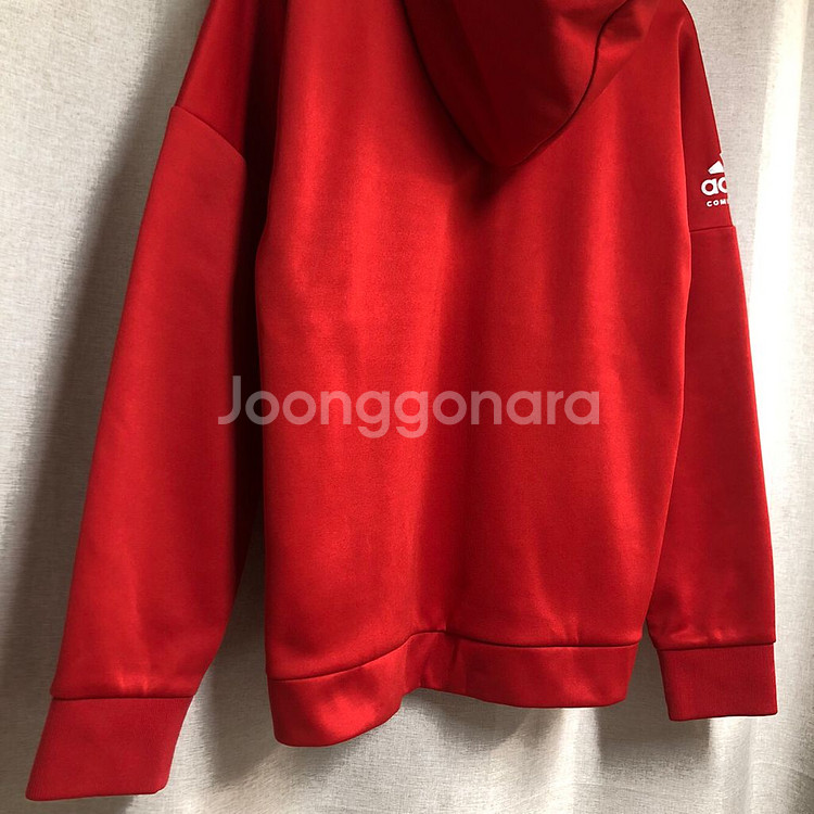 아디다스 CLUB HOODY TRA 레드 후드 집업 M--8