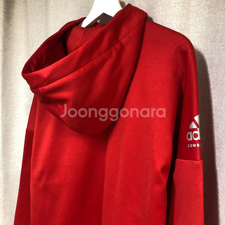 아디다스 CLUB HOODY TRA 레드 후드 집업 M--7