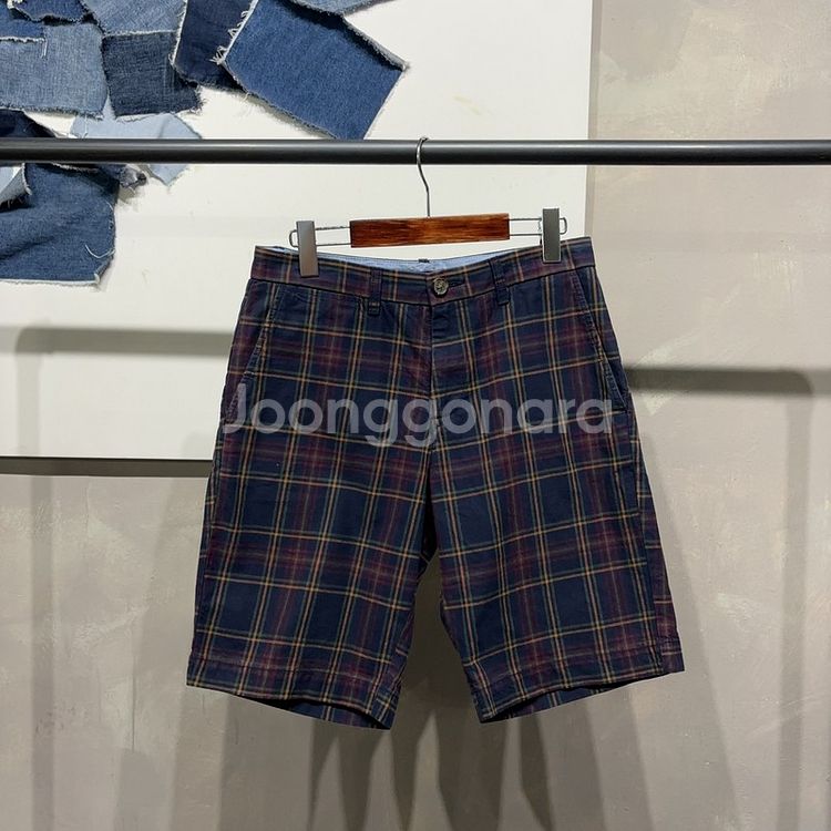 (29인치) 타미힐피거 캐주얼 체크 반바지--0