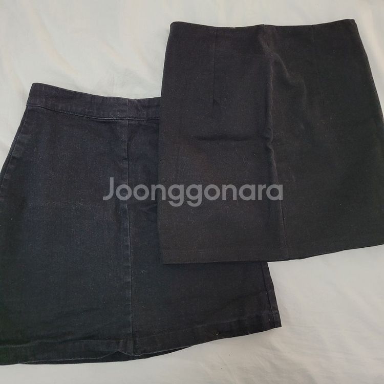 일괄 육육걸즈 지퍼 미니스커트 블랙 2개 S--1