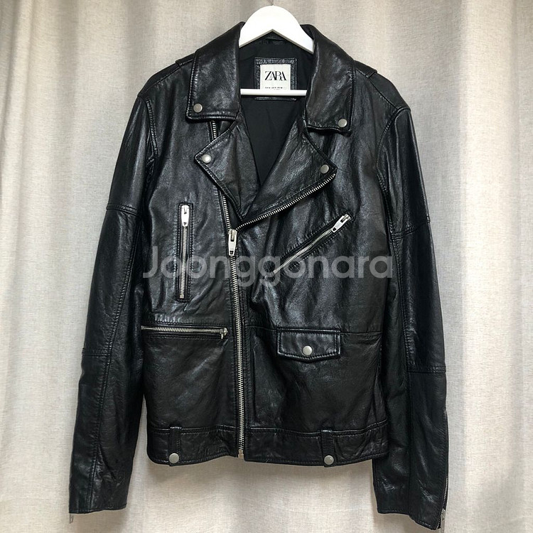 ZARA 자라 양가죽 라이더 자켓 (L)--0
