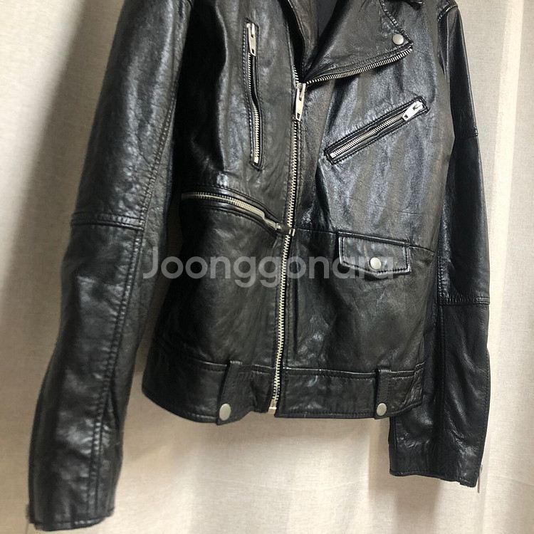 ZARA 자라 양가죽 라이더 자켓 (L)--3