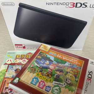 닌텐도 3DS LL 블랙+튀동숲 칩+해피홈 칩 일괄