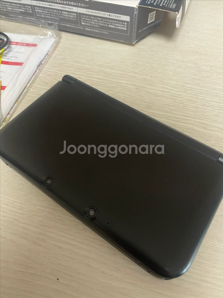 닌텐도 3DS LL 블랙+튀동숲 칩+해피홈 칩 일괄--2