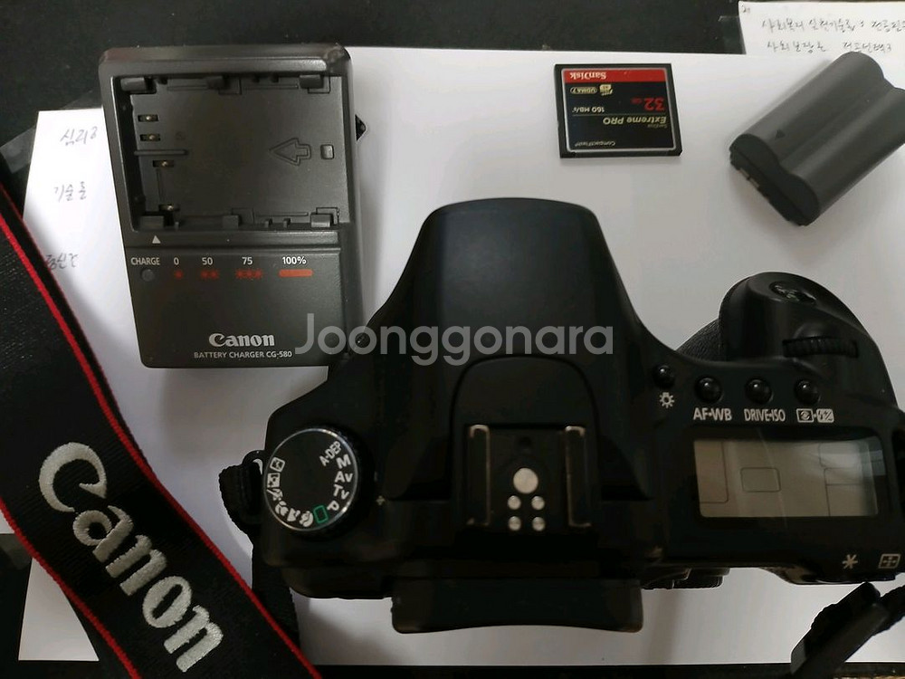 캐논 eos 30D 본체, 메모리카드, 충전기,배터리--0