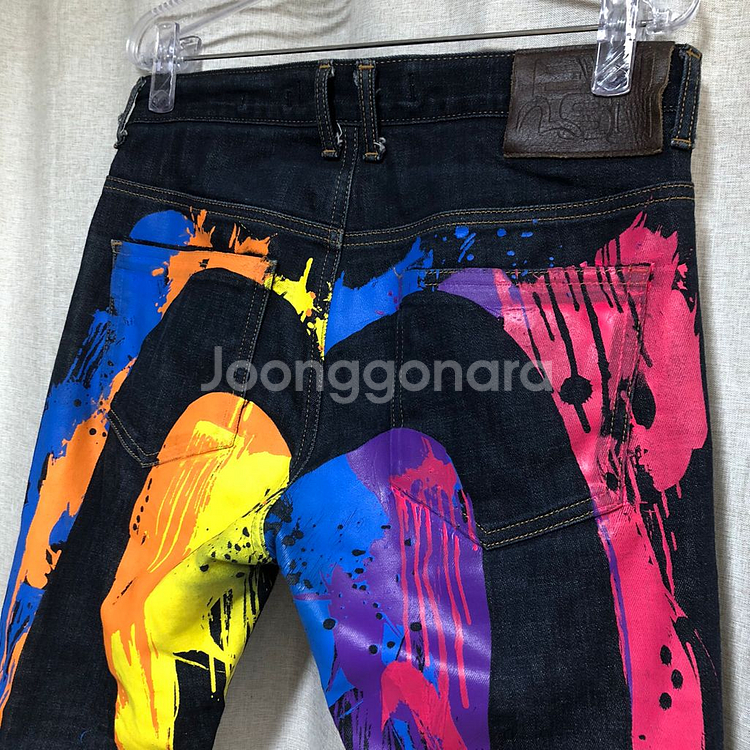 에비수 EVISU 슬림 스트레이트 그래픽 데님(W30--6