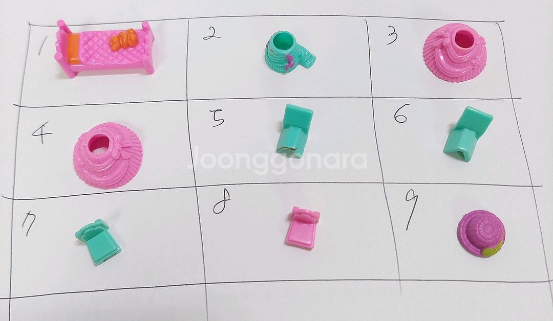 폴리포켓 고전완구 클럽하우스 부속품 피규어 낱개판매--0