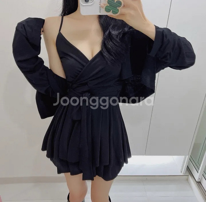 휴양지룩 랩 미니 점프수트 점프슈트--2