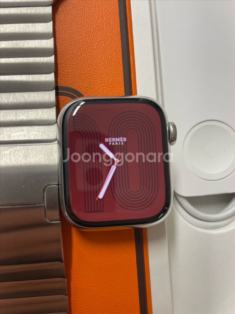 애플워치7에르메스 41mm 실버 S급--1