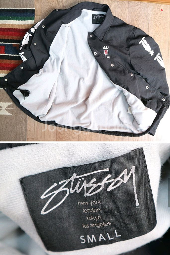 일본판 stussy 스투시 빅 프린팅 코치자켓--7