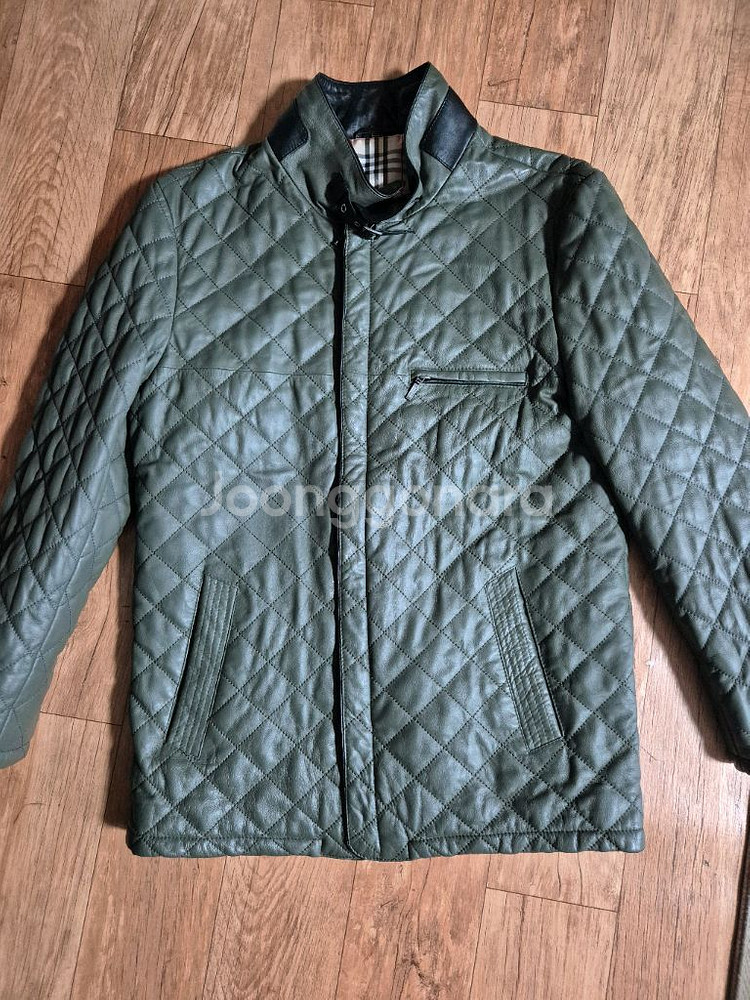 Burberry 버버리 스타일 퀼팅 양가죽 자켓--0
