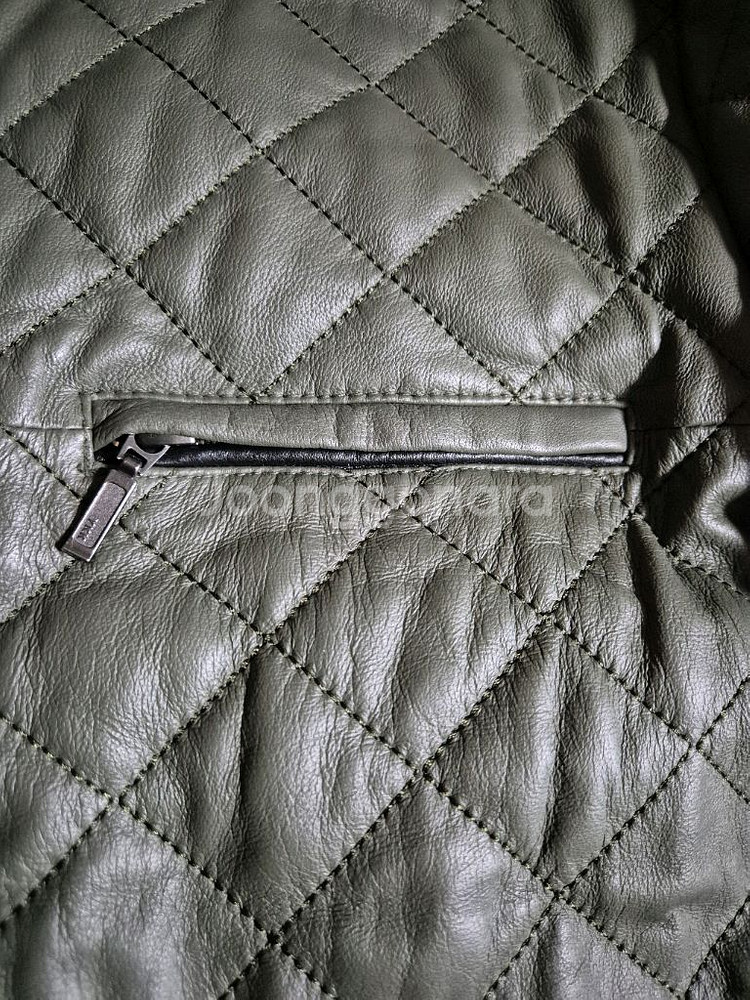 Burberry 버버리 스타일 퀼팅 양가죽 자켓--5
