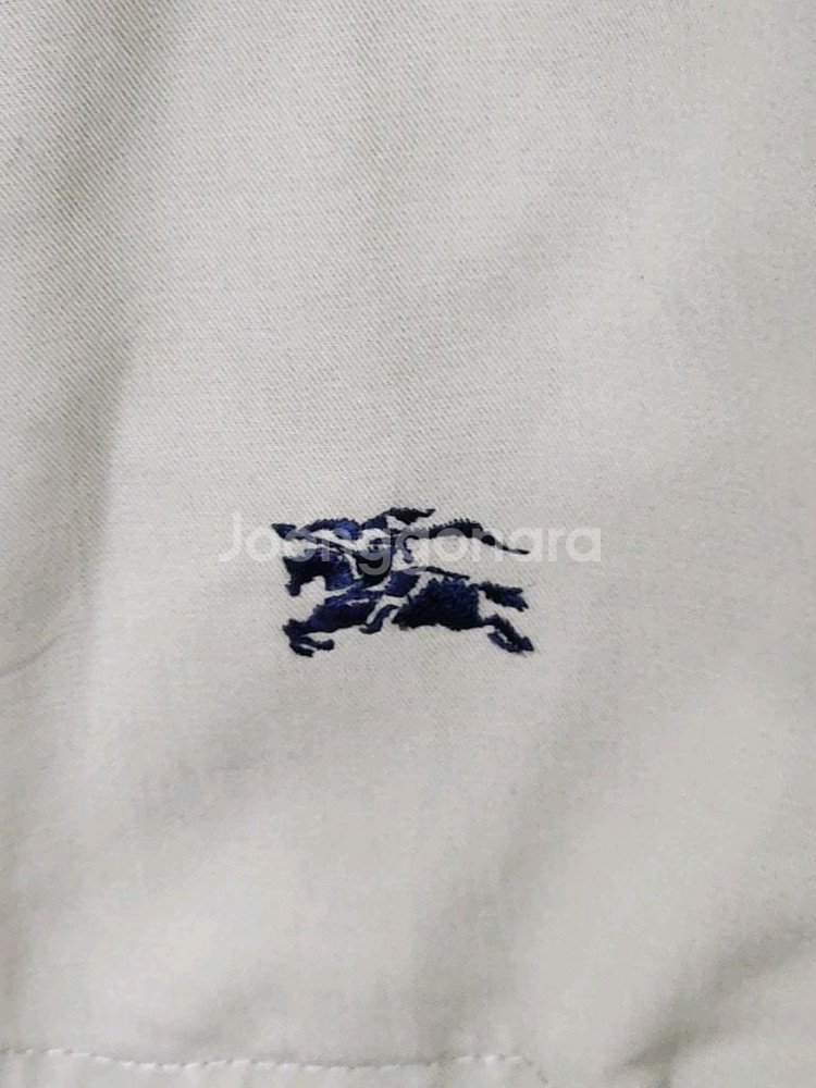 (L) 버버리 블루종 점퍼 베이지 로고 면자켓 일본판--2