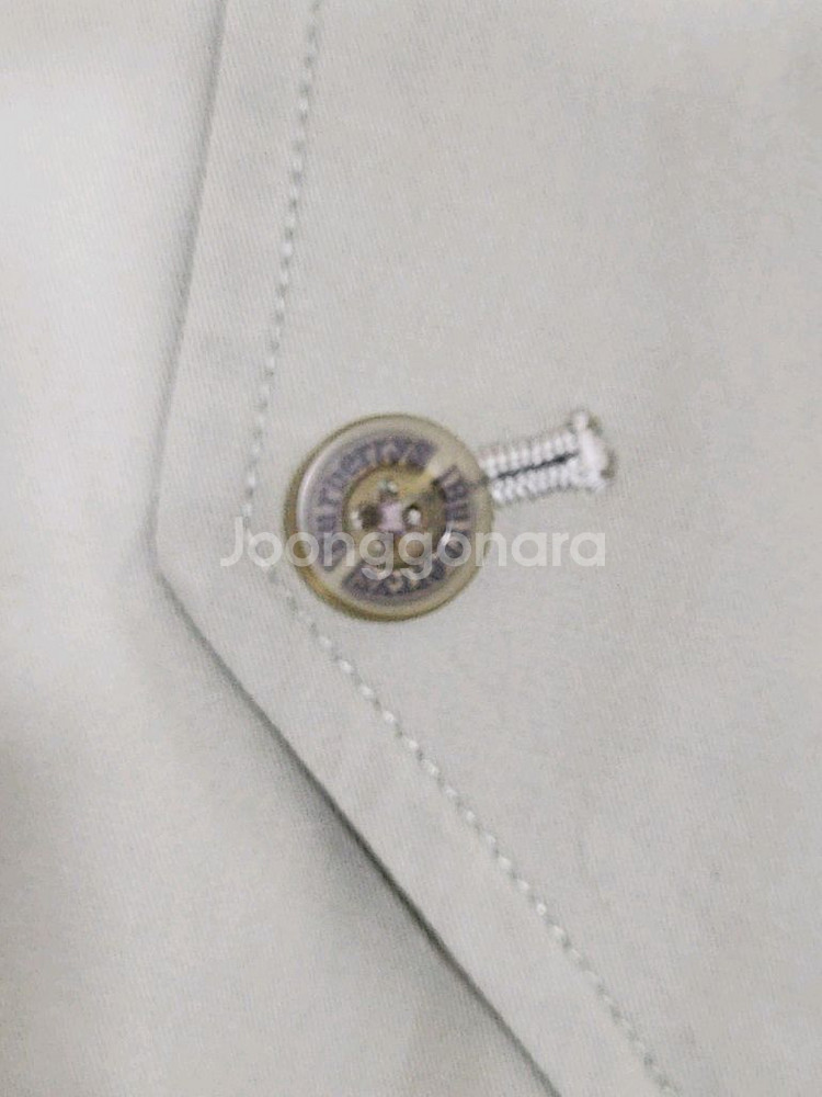 (L) 버버리 블루종 점퍼 베이지 로고 면자켓 일본판--6