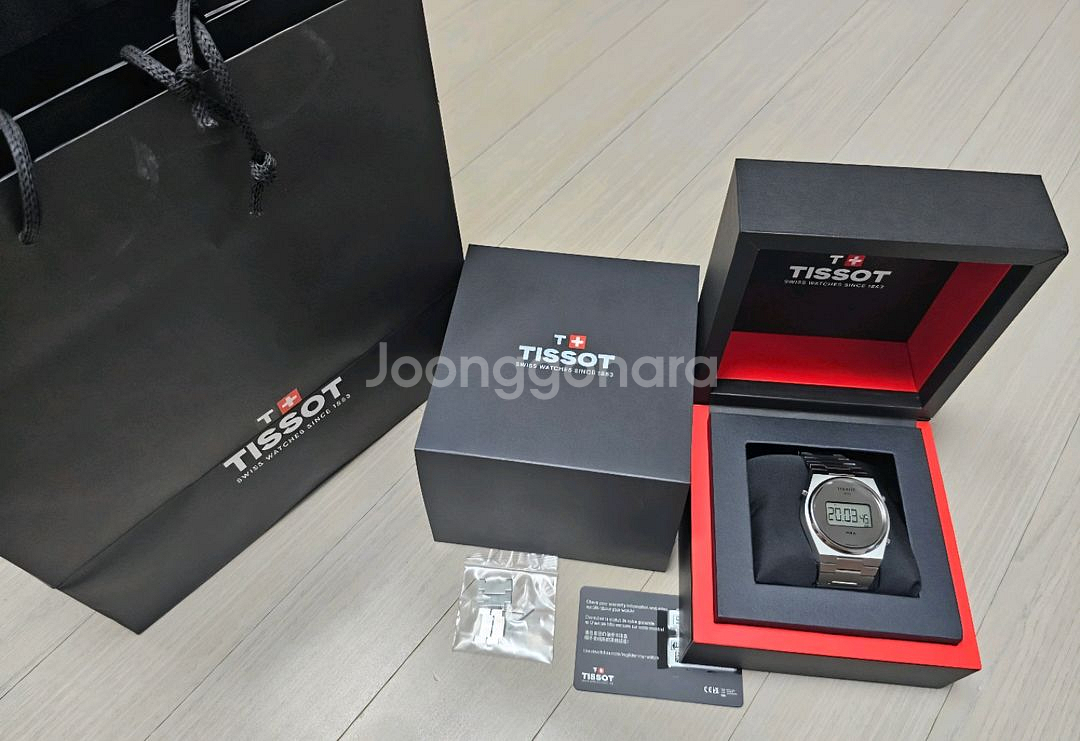 티쏘 PRX 디지털쿼츠 시계 팝니다--1