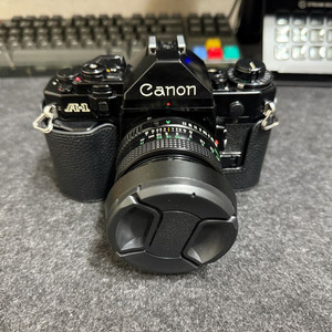 캐논 A-1 50mm f1.8 가죽케이스 및 철제후드