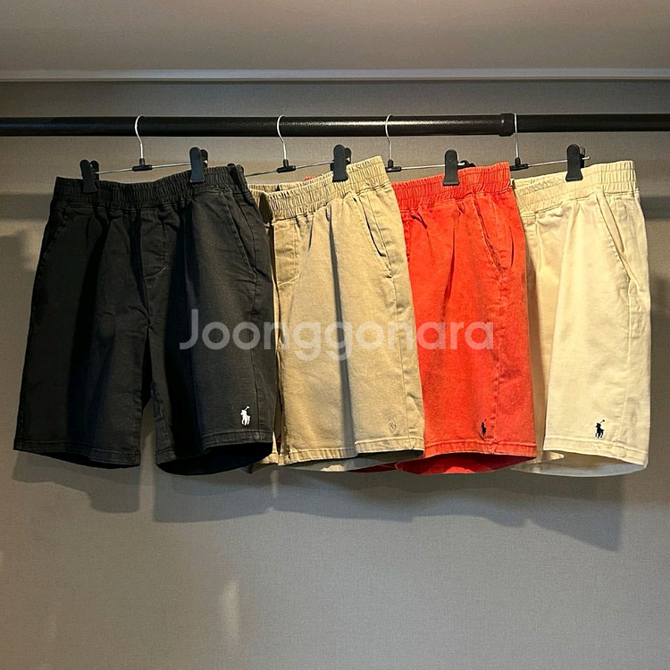 폴로 피그먼트 워싱 하프팬츠--0