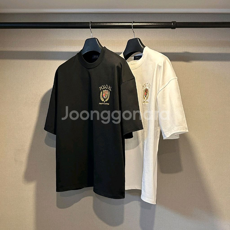 폴로 월계수 자수 장식 티셔츠--0