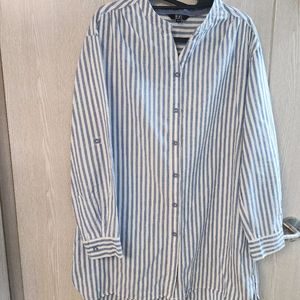 스트라이프 롤업 셔츠 XL