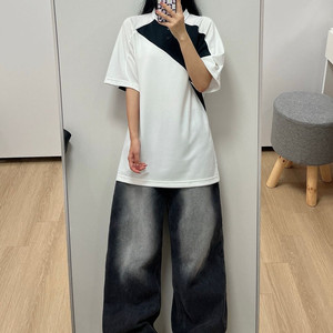 미즈노 일본 국가대표 야구 베이스볼 흰검 반팔 티셔츠