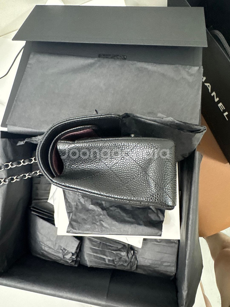 샤넬 클래식 스몰 캐비어 은장--1