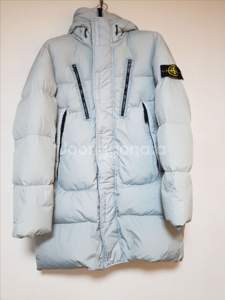 스톤아일랜드 21FW 크링클랩스 롱패딩 라이트그레이--0