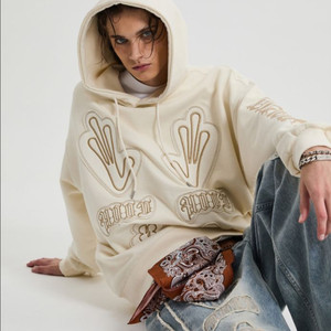 [새제품] 후드후드 멀티 로고 아플리케 후드 아이보리