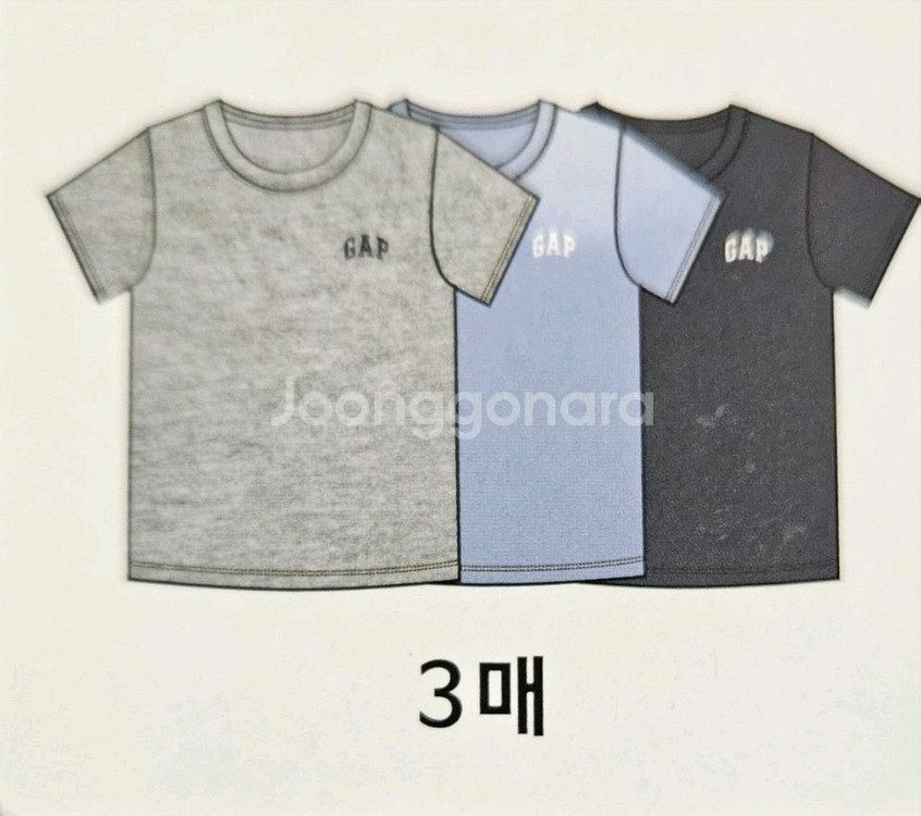 갭키즈 반팔 3매세트--2