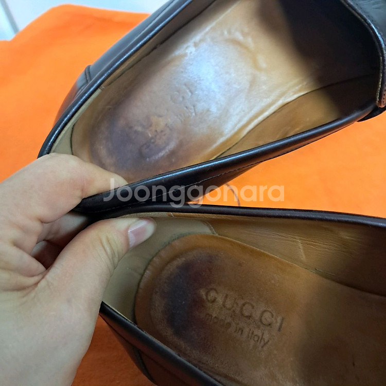 정품 구찌 로퍼 남성구두 브라운 40.5(약 255)--9