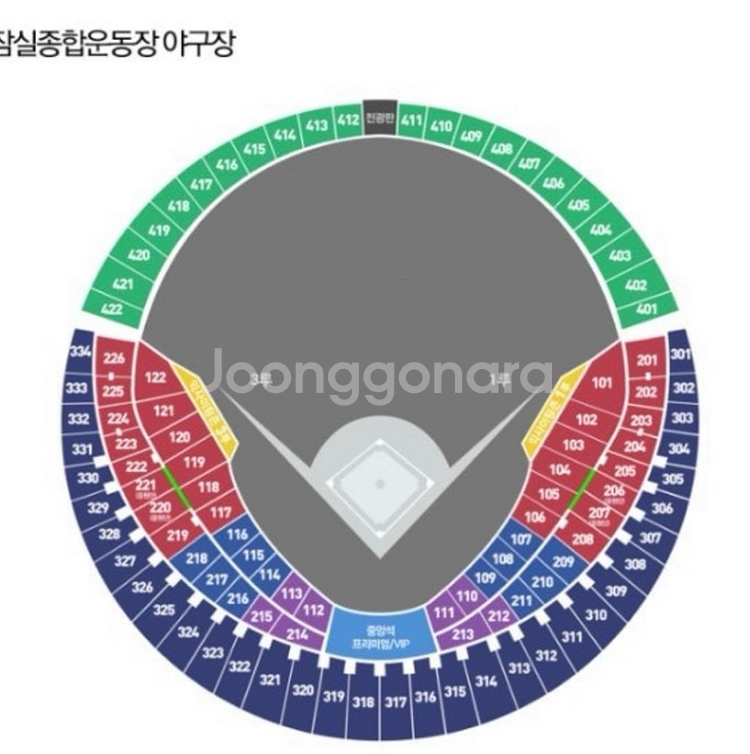 7/22(화) 두산한화 3루레드 224블럭 4연석--0