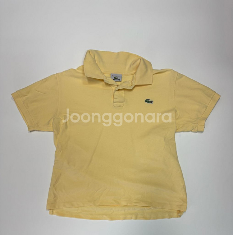 여성 라코스테 개나리 반팔 카라 티셔츠--0