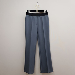 한섬 랑방 2022 그레이 스트레이트 밴딩 팬츠 S