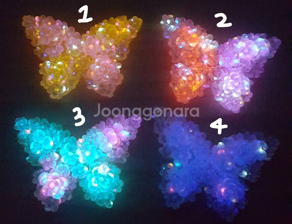 새상품 나비 지비츠 마그넷 키링 파츠(야광)--0