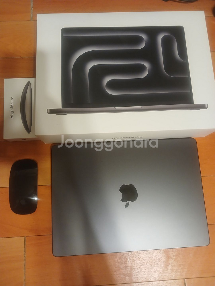 맥북 pro m3 14인치 스페이스 그레이,매직 마우스--0